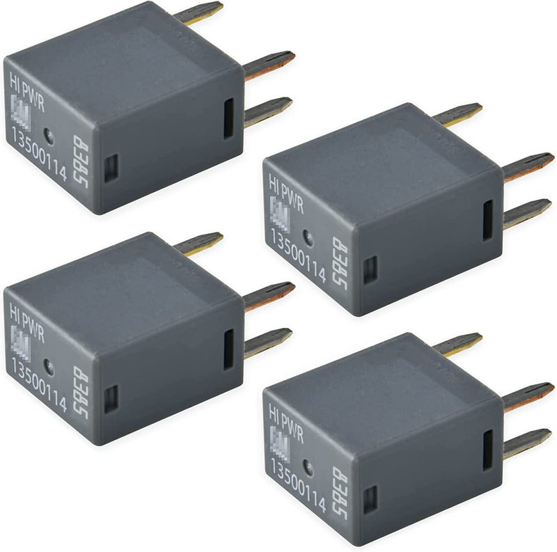 JOINAP 4 Pack High Power 4 Pin Fuse Box Relay # 13500114/8385 Compatible for GM Gray - Image 1